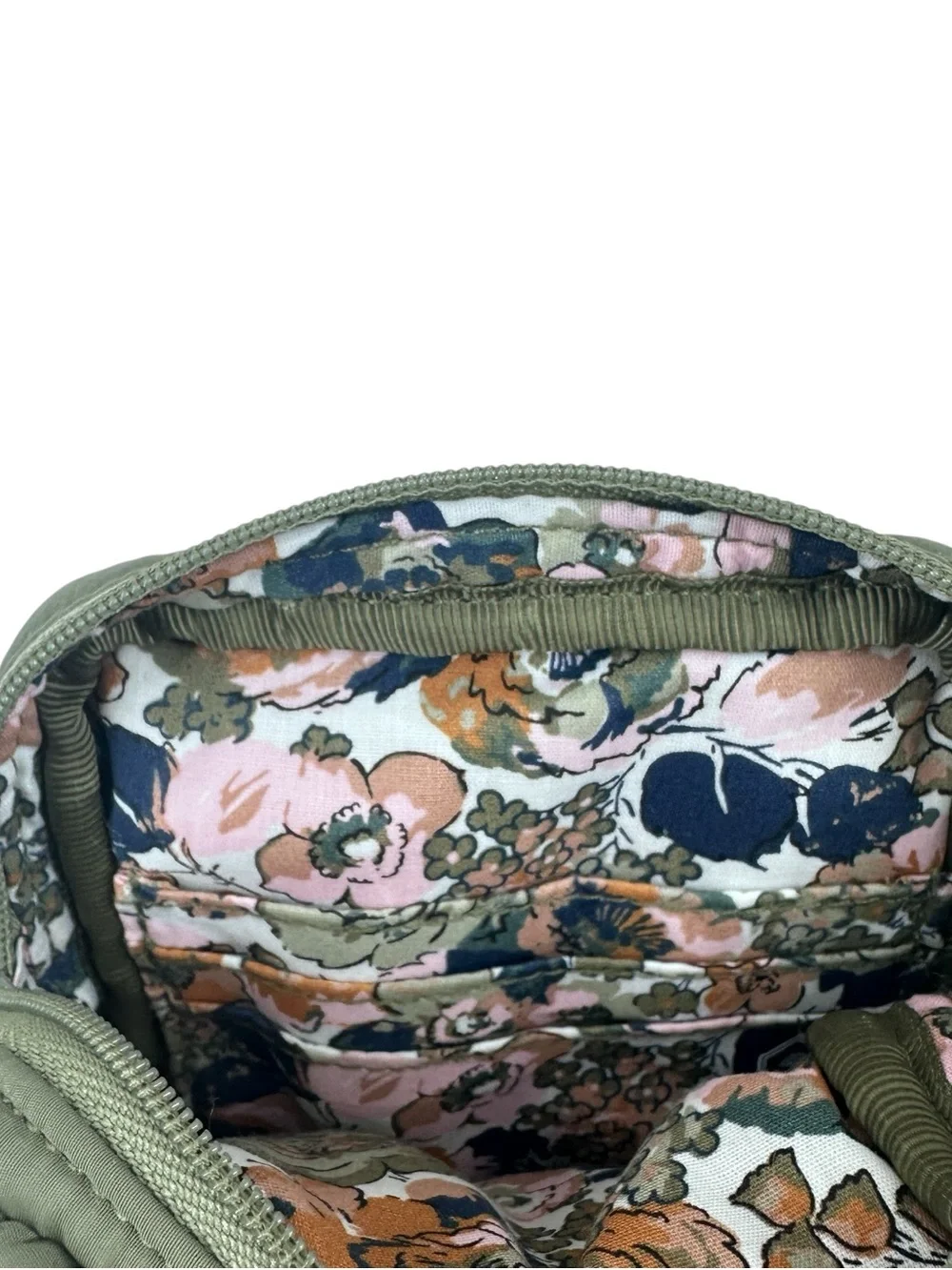 VERA BRADLEY Purse Easy RFID Crossbody Bag Wallet Quilted Olive Army Green